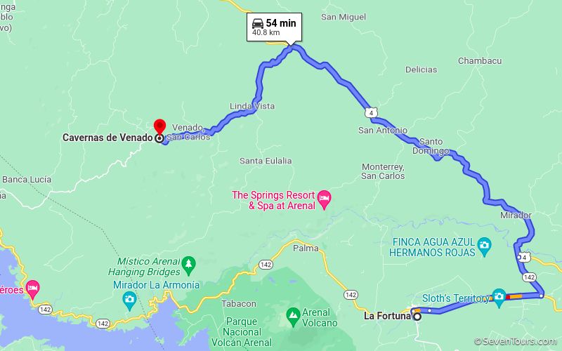 From La Fortuna to Venado Caves